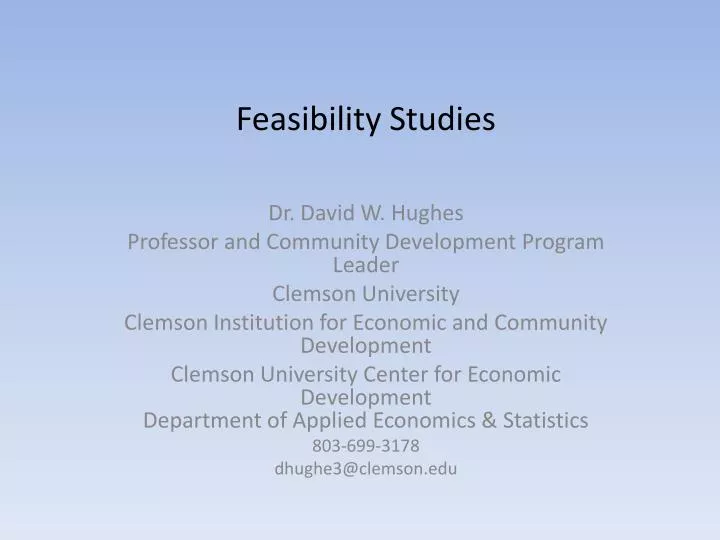 feasibility studies