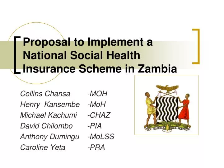 proposal to implement a national social health insurance scheme in zambia
