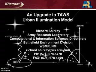 An Upgrade to TAWS Urban Illumination Model