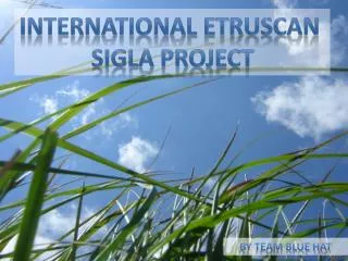 International Etruscan Sigla Project