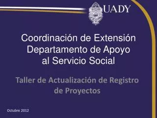 taller de actualizaci n de registro de proyectos