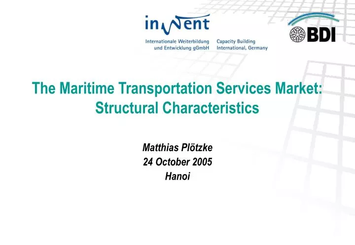 the maritime transportation services market structural characteristics