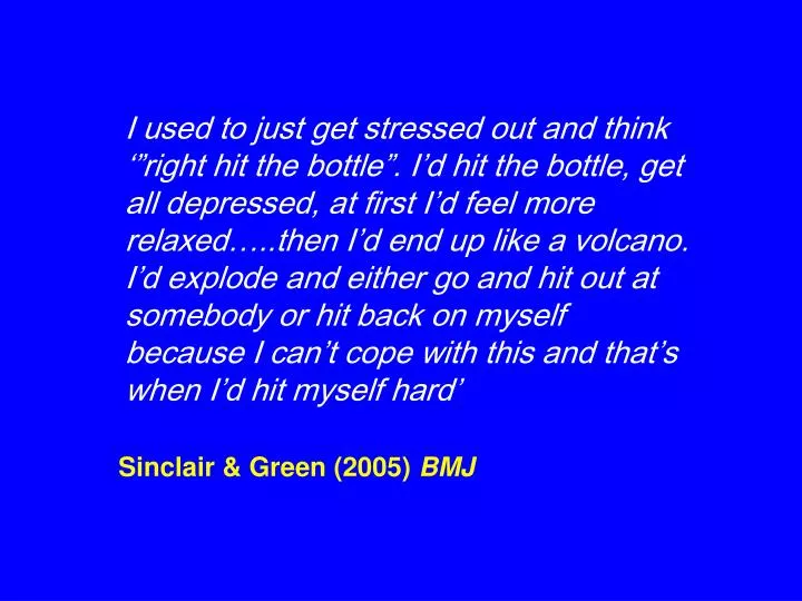 sinclair green 2005 bmj
