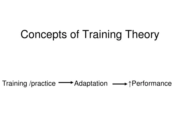 concepts of training theory
