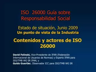 ISO 26000 Guía sobre Responsabilidad Social