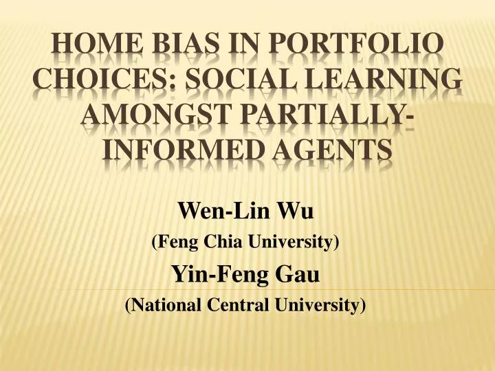 wen lin wu feng c hia university yin feng gau national central university