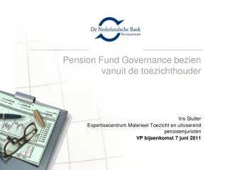 Pension Fund Governance bezien vanuit de toezichthouder