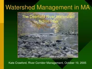 Watershed Management in MA