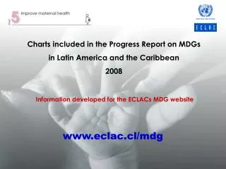 Charts included in the Progress Report on MDGs