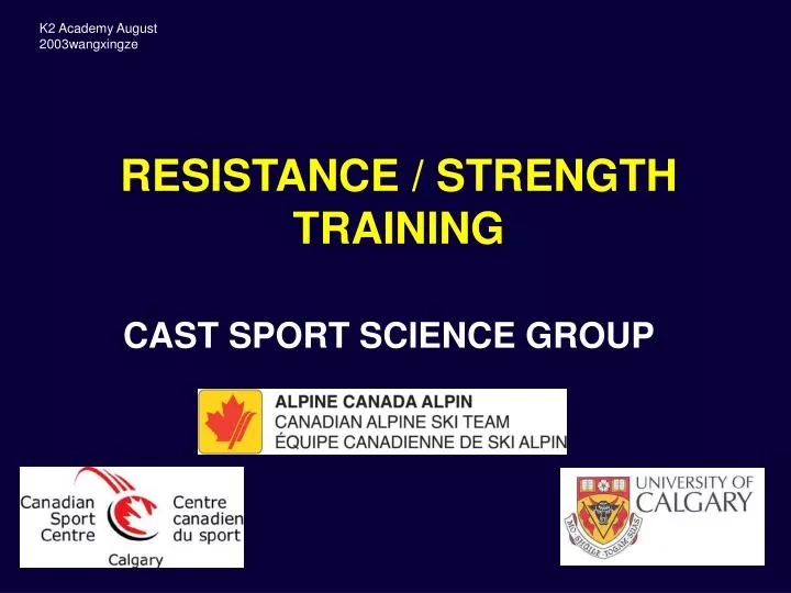 resistance strength training