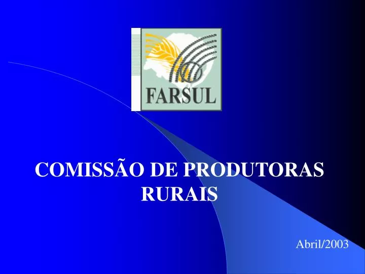 comiss o de produtoras rurais