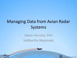 Managing Data from Avian Radar Systems
