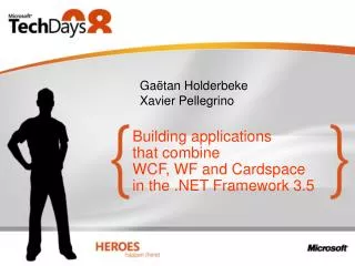 Building applications that combine WCF, WF and Cardspace in the .NET Framework 3.5