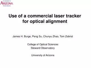 Use of a commercial laser tracker for optical alignment