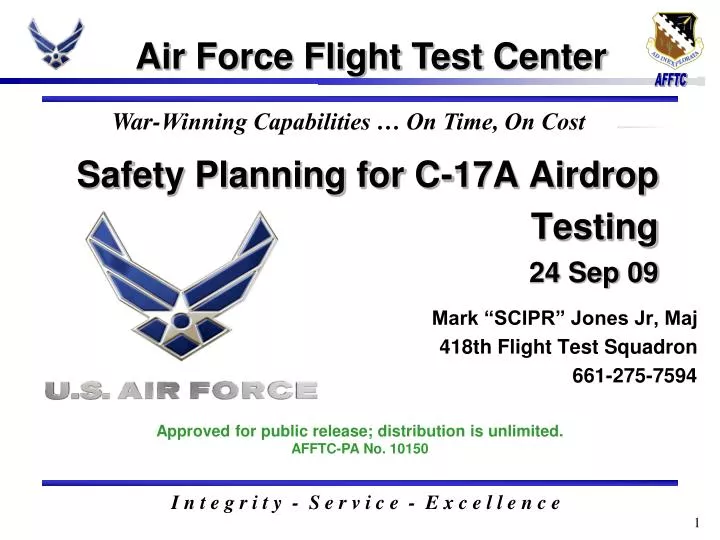 safety planning for c 17a airdrop testing 24 sep 09