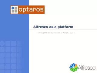 Alfresco as a platform