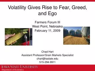 Volatility Gives Rise to Fear, Greed, and Ego