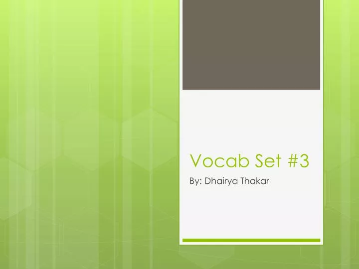 vocab set 3
