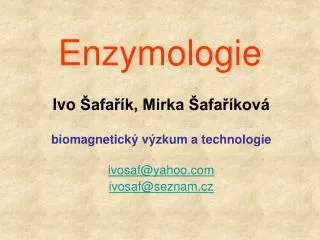 Enzymologie