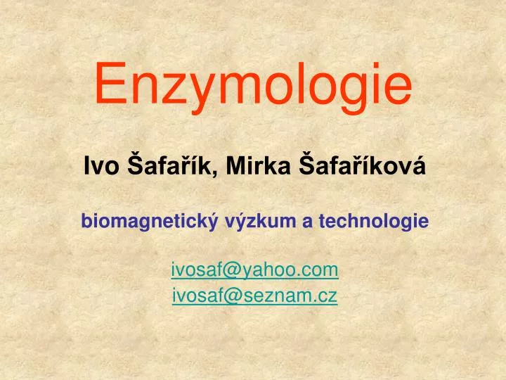 enzymologie
