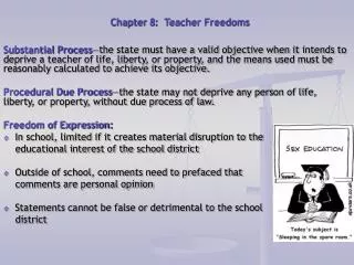 Chapter 8: Teacher Freedoms