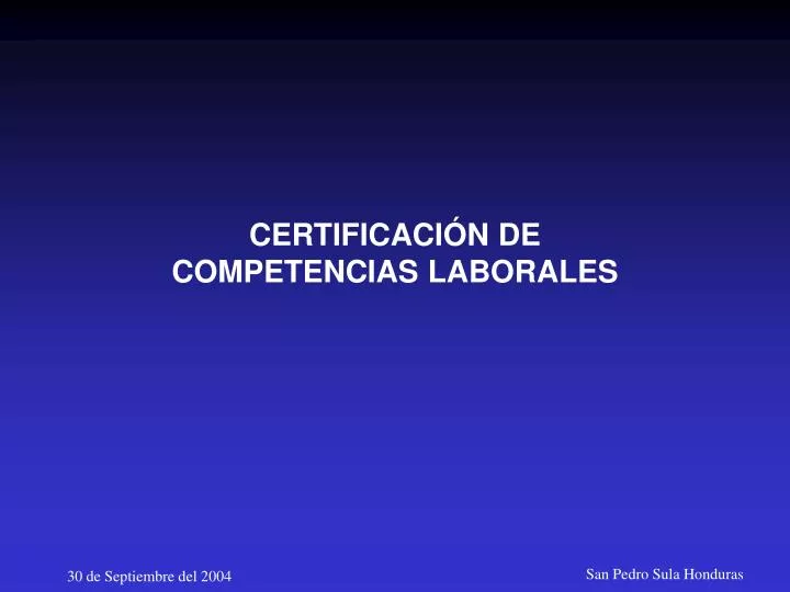 certificaci n de competencias laborales
