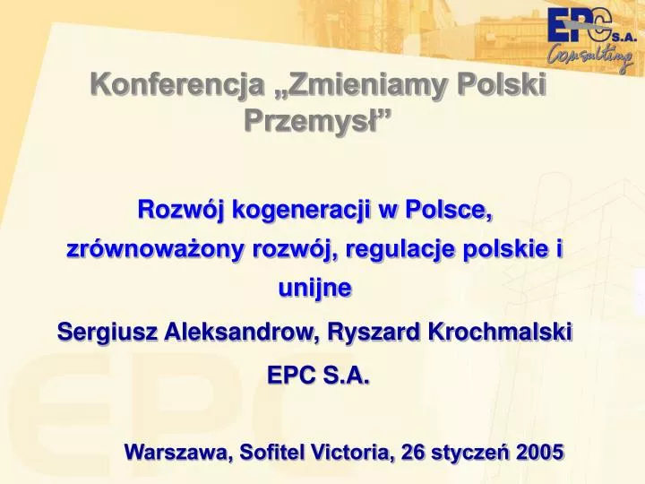konferencja zmieniamy polski przemys