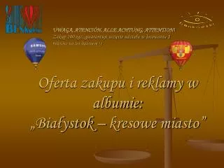 Oferta zakupu i reklamy w albumie: „Białystok – kresowe miasto”