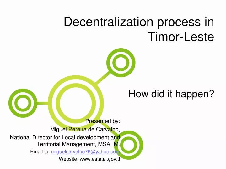 decentralization process in timor leste