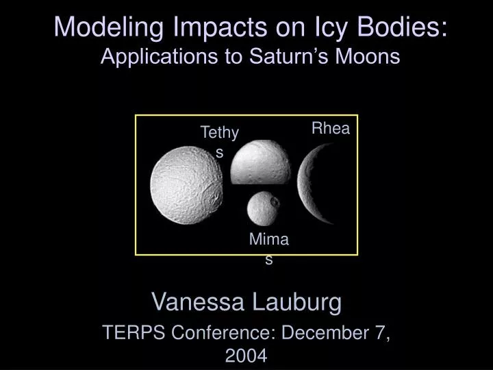 modeling impacts on icy bodies applications to saturn s moons
