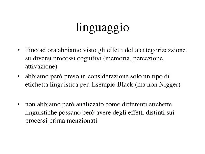 linguaggio