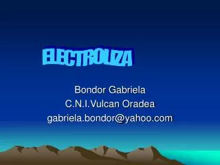 Bondor Gabriela C.N.I.Vulcan Oradea gabriela.bondor@yahoo.com