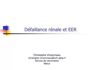 d faillance r nale et eer