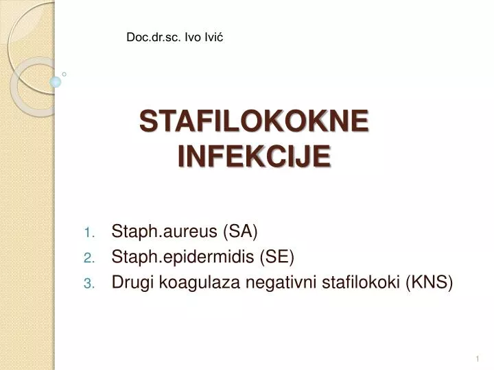 stafilokokne infekcije