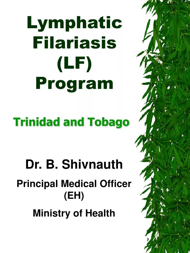 lymphatic filariasis lf program