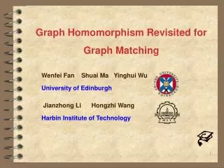 Graph Homomorphism Revisited for Graph Matching