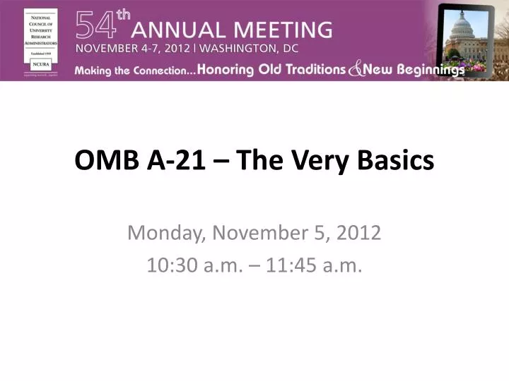 omb a 21 the very basics