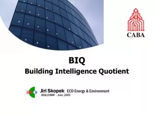 BIQ Building Intelligence Quotient