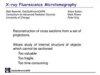 X-ray Fluorescence Microtomography
