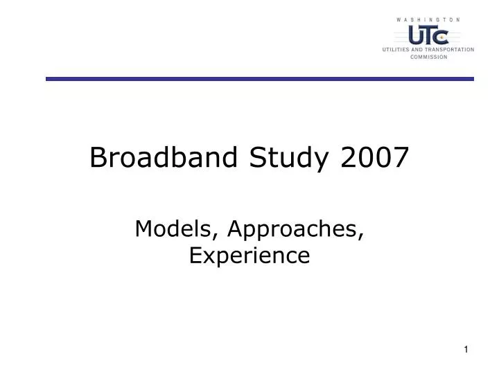 broadband study 2007