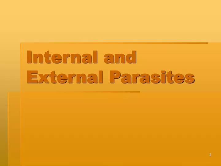 internal and external parasites