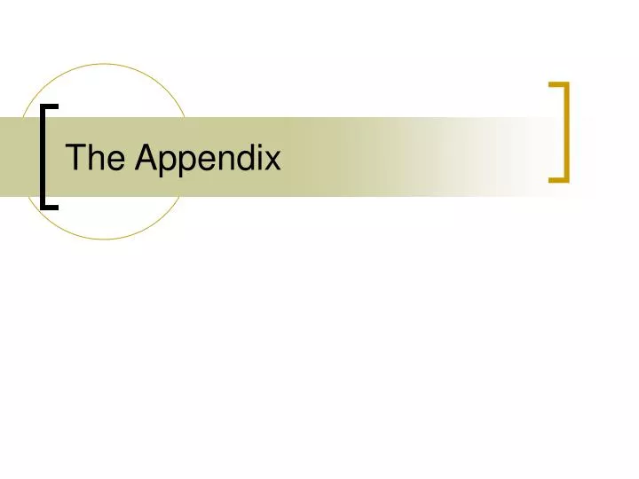 the appendix