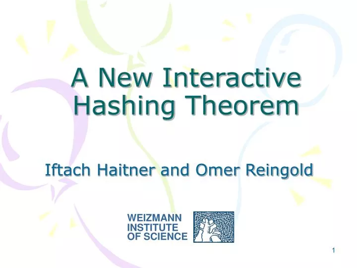 a new interactive hashing theorem