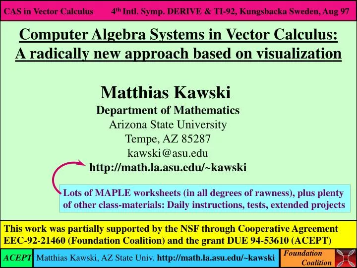 computer algebra systems in vector calculus a radically new approach based on visualization