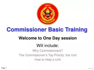Commissioner Basic Training