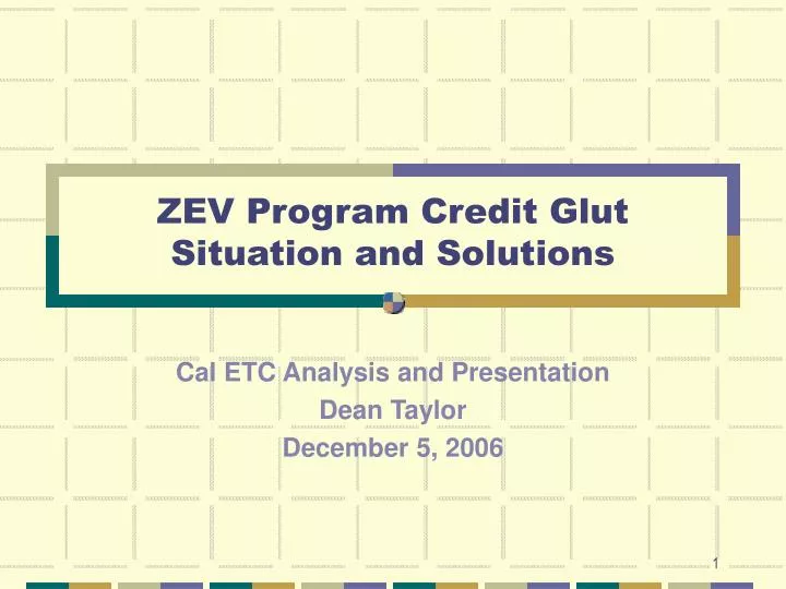 zev program credit glut situation and solutions