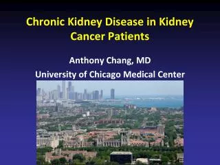 Chronic Kidney Disease in Kidney Cancer Patients