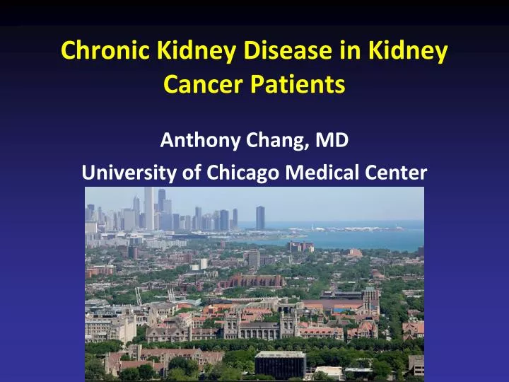 chronic kidney disease in kidney cancer patients