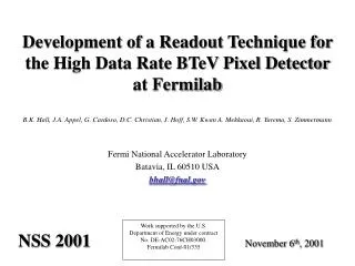 Development of a Readout Technique for the High Data Rate BTeV Pixel Detector at Fermilab