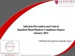 Infection Prevention and Control Inpatient Hand Hygiene Compliance Report January 2013
